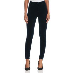 Blank NYC Womens Crybaby Navy Velveteen Dark Wash SKINNY Jeans 27